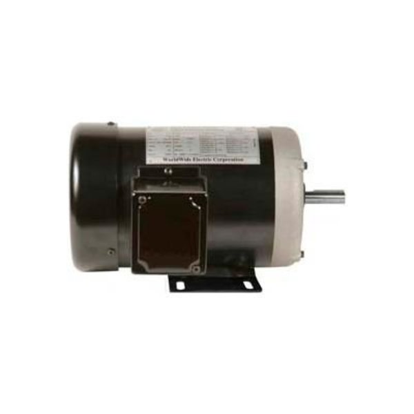 Worldwide Electric Worldwide Electric Motor NAT12-18-56, GP, TEFC, Rigid, 3 PH, 56, 1/2 HP, 1800 RPM, 1 FLA NAT12-18-56